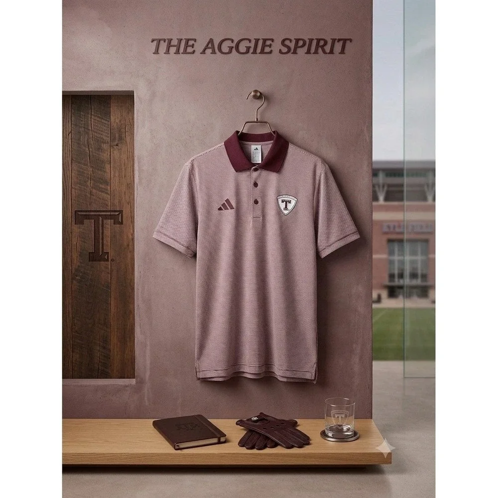 NWT Adidas Texas A&M Aggies Ultimate365 Golf Polo Men's S Maroon White $80